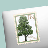 Tennessee State Tree Tulip Tree Sticker - TN Vintage Stamp Decal