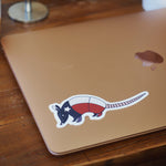 Cute Texas Armadillo Decal on Laptop