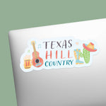 Cute Texas Hill Country Sticker on Laptop