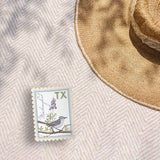 Texas State Bird Mockingbird Sticker - Vintage Stamp Decal