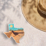 Texan Roadrunner Sticker Outdoors on Beach Blanket