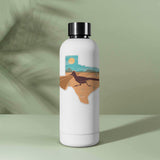 Cute Texas Roadrunner Bird Decal on Water Bottle