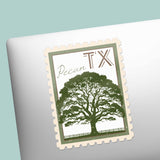 Texas State Tree Pecan Sticker - TX Vintage Stamp Decal