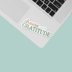 Thanksgiving Choose Gratitude Decal on Laptop