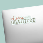 Thanksgiving Choose Gratitude Sticker on Laptop