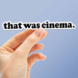 Cinema Sticker - Funny Pop Culture Decal for Water Bottle
