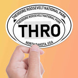 Theodore Roosevelt National Park White Oval Bumper Sticker
