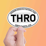 Theodore Roosevelt National Park White Oval Bumper Sticker
