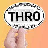 Theodore Roosevelt National Park White Oval Bumper Sticker