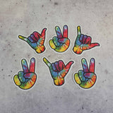 Hippie Tie Dye Sticker Set