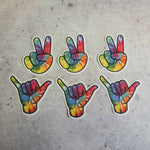 Hippie Tie Dye Sticker Set