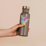 Tie Dye I Love You Sign Sticker
