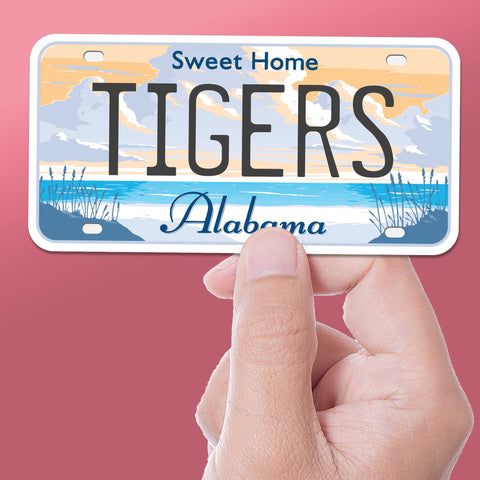 Tigers Alabama License Plate Sticker