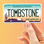 Tombstone Arizona License Plate Stickers