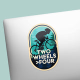 Two Wheels > Four Mountain Bike Sticker