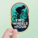 Two Wheels > Four Mountain Bike Sticker