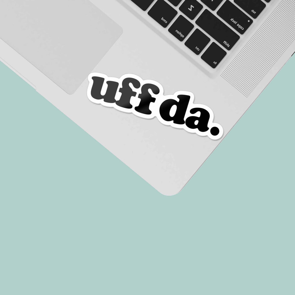Uff Da Sticker for Hydroflask - Funny Midwest Decals for Laptop ...