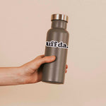 Uff Da Funny Midwest Quote Decal on Water Bottle