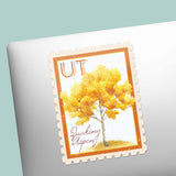 Utah State Tree Quaking Aspen Sticker - UT Vintage Stamp Decal