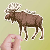 Vermont Moose Sticker - New England Nature Decals
