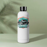 Retro Car Route 66 Decal on Water Bottle