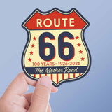 100th Anniversary Route 66 Sticker - The Mother Road Highway Sign