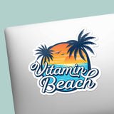 Vitamin Beach Funny Quote Sticker on Laptop