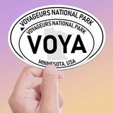 Voyageurs National Park White Oval Bumper Sticker