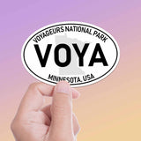 Voyageurs National Park White Oval Bumper Sticker