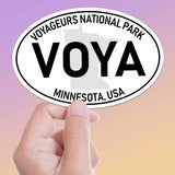 Voyageurs National Park White Oval Bumper Sticker
