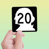 Washington North Cascades Highway 20 Road Sign Sticker