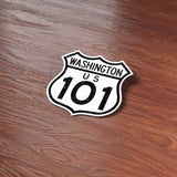 Highway 101 Washington Coast Road Sign Sticker
