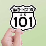 Highway 101 Washington Coast Road Sign Sticker