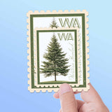 Washington State Tree Western Hemlock Sticker - WA Vintage Stamp Decal
