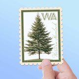 Washington State Tree Western Hemlock Sticker - WA Vintage Stamp Decal