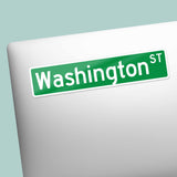 Washington Street Boston Sticker - Massachusetts Street Sign Decals