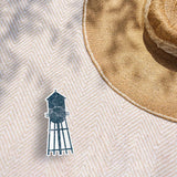 Blue Water Tower Durham North Carolina Map Sticker - Cool NC Decal