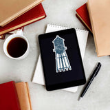 Blue Water Tower Durham North Carolina Map Sticker - Cool NC Decal