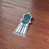 Blue Water Tower Durham North Carolina Map Sticker - Cool NC Decal