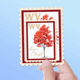 West Virginia State Tree Sugar Maple Sticker- WV Vintage Stamp Decal