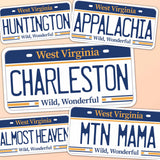 West Virginia License Plate Bumper Stickers - Choose Your WV City or Phrase Decal