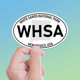 White Sands National Park White Oval Bumper Sticker