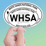 White Sands National Park White Oval Bumper Sticker