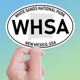 White Sands National Park White Oval Bumper Sticker