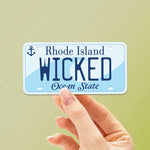 Wicked Rhode Island License Plate Sticker