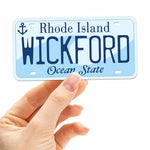 Rhode Island License Plate Stickers - Choose Your RI City