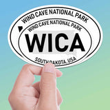 Wind Cave National Park White Oval Bumper Sticker