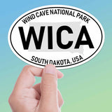 Wind Cave National Park White Oval Bumper Sticker