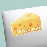 Wisconsin Cheese Wedge Sticker - Funny Midwest Decal