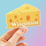 Wisconsin Cheese Wedge Sticker - Funny Midwest Decal